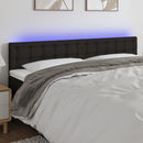 vidaXL fekete szövet LED-es fejtámla 200x5x78/88 cm