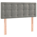 vidaXL világosszürke bársony LED-es fejtámla 80 x 5 x 78/88 cm