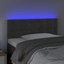 vidaXL sötétszürke bársony LED-es fejtámla 80 x 5 x 78/88 cm