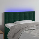 vidaXL sötétzöld bársony LED-es fejtámla 80 x 5 x 78/88 cm
