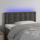 vidaXL sötétszürke bársony LED-es fejtámla 90x5x78/88 cm