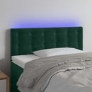 vidaXL sötétzöld bársony LED-es fejtámla 90x5x78/88 cm