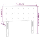 vidaXL sötétkék bársony LED-es fejtámla 90x5x78/88 cm