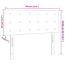 vidaXL rózsaszín bársony LED-es fejtámla 90x5x78/88 cm