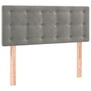vidaXL világosszürke bársony LED-es fejtámla 100x5x78/88 cm