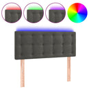 vidaXL sötétszürke bársony LED-es fejtámla 100x5x78/88 cm