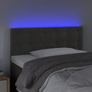 vidaXL sötétszürke bársony LED-es fejtámla 100x5x78/88 cm