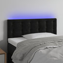 vidaXL fekete bársony LED-es fejtámla 100x5x78/88 cm