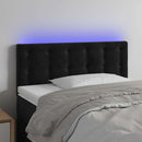 vidaXL fekete bársony LED-es fejtámla 100x5x78/88 cm