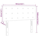 vidaXL sötétzöld bársony LED-es fejtámla 100x5x78/88 cm