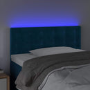 vidaXL sötétkék bársony LED-es fejtámla 100x5x78/88 cm