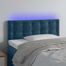 vidaXL sötétkék bársony LED-es fejtámla 100x5x78/88 cm