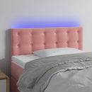 vidaXL rózsaszín bársony LED-es fejtámla 100x5x78/88 cm