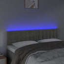 vidaXL világosszürke bársony LED-es fejtámla 144x5x78/88 cm