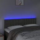 vidaXL sötétszürke bársony LED-es fejtámla 144x5x78/88 cm