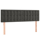 vidaXL sötétszürke bársony LED-es fejtámla 144x5x78/88 cm