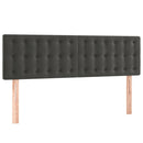 vidaXL sötétszürke bársony LED-es fejtámla 144x5x78/88 cm