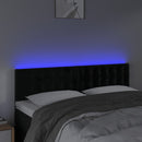 vidaXL fekete bársony LED-es fejtámla 144x5x78/88 cm