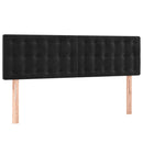vidaXL fekete bársony LED-es fejtámla 144x5x78/88 cm