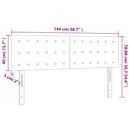 vidaXL sötétkék bársony LED-es fejtámla 144x5x78/88 cm