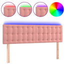 vidaXL rózsaszín bársony LED-es fejtámla 144x5x78/88 cm