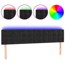 vidaXL fekete bársony LED-es fejtámla 160x5x78/88 cm
