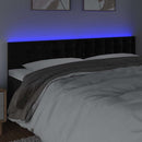 vidaXL fekete bársony LED-es fejtámla 160x5x78/88 cm