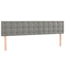 vidaXL világosszürke bársony LED-es fejtámla 180x5x78/88 cm