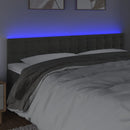 vidaXL sötétszürke bársony LED-es fejtámla 180x5x78/88 cm