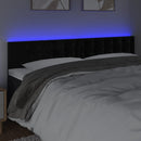 vidaXL fekete bársony LED-es fejtámla 180x5x78/88 cm