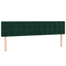 vidaXL sötétzöld bársony LED-es fejtámla 180x5x78/88 cm