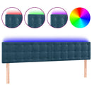 vidaXL sötétkék bársony LED-es fejtámla 180x5x78/88 cm