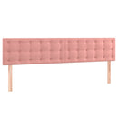 vidaXL rózsaszín bársony LED-es fejtámla 180x5x78/88 cm