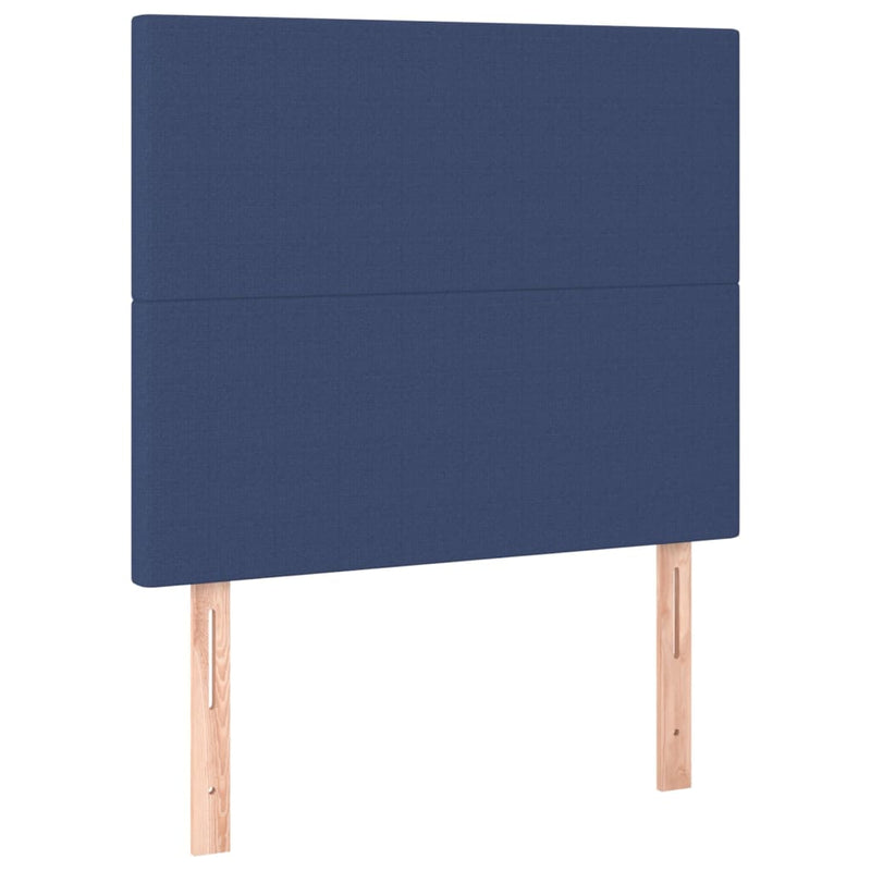vidaXL kék szövet LED-es fejtámla 80x5x118/128 cm