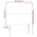 vidaXL világosszürke szövet LED-es fejtámla 90x5x118/128 cm