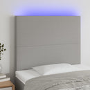 vidaXL világosszürke szövet LED-es fejtámla 90x5x118/128 cm