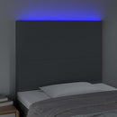 vidaXL sötétszürke szövet LED-es fejtámla 100x5x118/128 cm