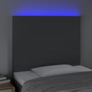 vidaXL sötétszürke szövet LED-es fejtámla 100x5x118/128 cm