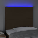 vidaXL sötétbarna szövet LED-es fejtámla 100x5x118/128 cm