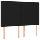 vidaXL fekete szövet LED-es fejtámla 144x5x118/128 cm