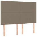 vidaXL tópszínű szövet LED-es fejtámla 144x5x118/128 cm