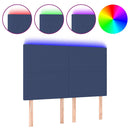 vidaXL kék szövet LED-es fejtámla 144x5x118/128 cm