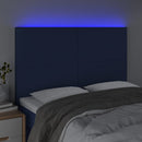 vidaXL kék szövet LED-es fejtámla 144x5x118/128 cm