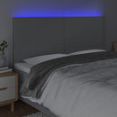 vidaXL világosszürke szövet LED-es fejtámla 160x5x118/128 cm
