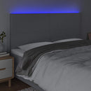 vidaXL világosszürke szövet LED-es fejtámla 160x5x118/128 cm