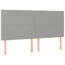 vidaXL világosszürke szövet LED-es fejtámla 160x5x118/128 cm