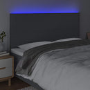 vidaXL sötétszürke szövet LED-es fejtámla 160x5x118/128 cm
