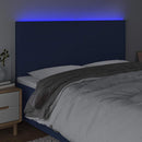 vidaXL kék szövet LED-es fejtámla 160x5x118/128 cm