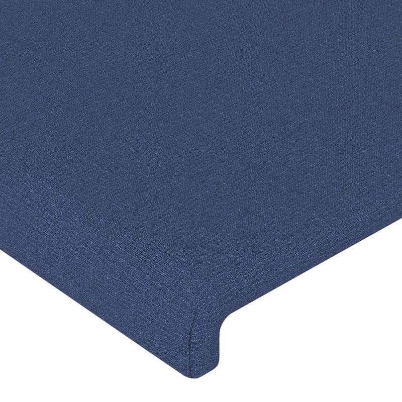vidaXL kék szövet LED-es fejtámla 160x5x118/128 cm