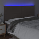 vidaXL tópszínű szövet LED-es fejtámla 180x5x118/128 cm